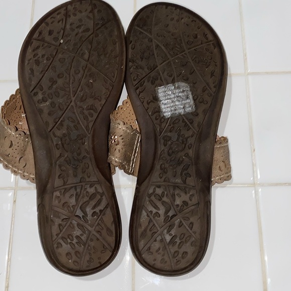 Women's Brown Leather Sandals - Picture 4 of 4
